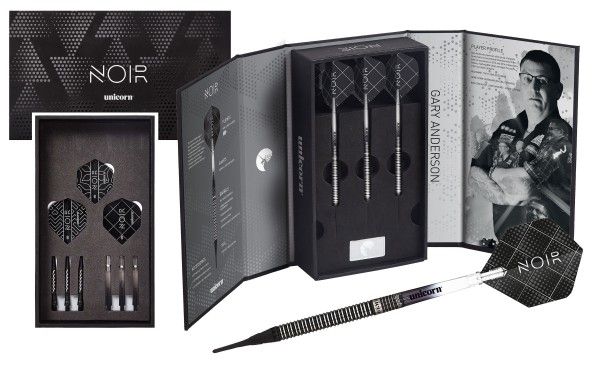 [23800] Unicorn World Champion Gary Anderson NOIR Soft Darts Presentation Box