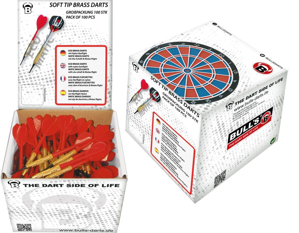 BULL'S Eco Soft Dart 16g 100er 6/8mm