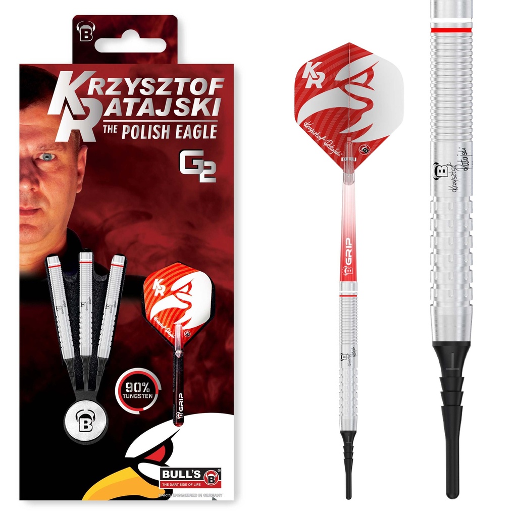 [19874] BULL'S Krzysztof Ratajski Soft Dart G2, 90% Tungsten
