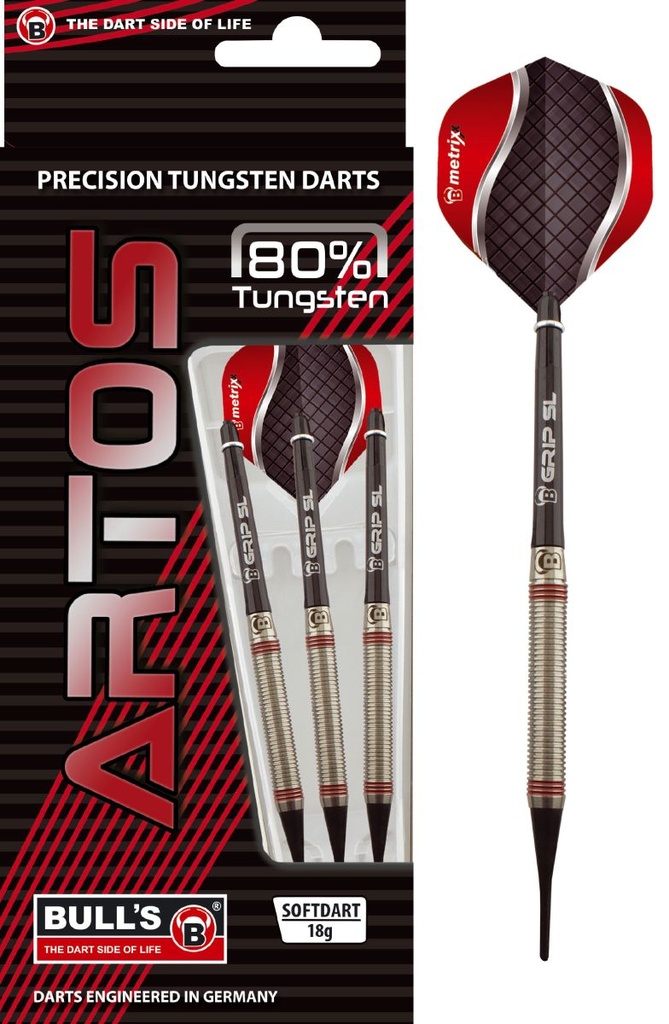 BULL'S Artos AR3 Softdart, Red 80% Tungsten