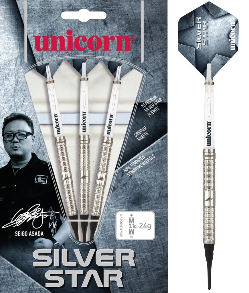 [04806] Unicorn Seigo Asada Silver Star Soft Darts