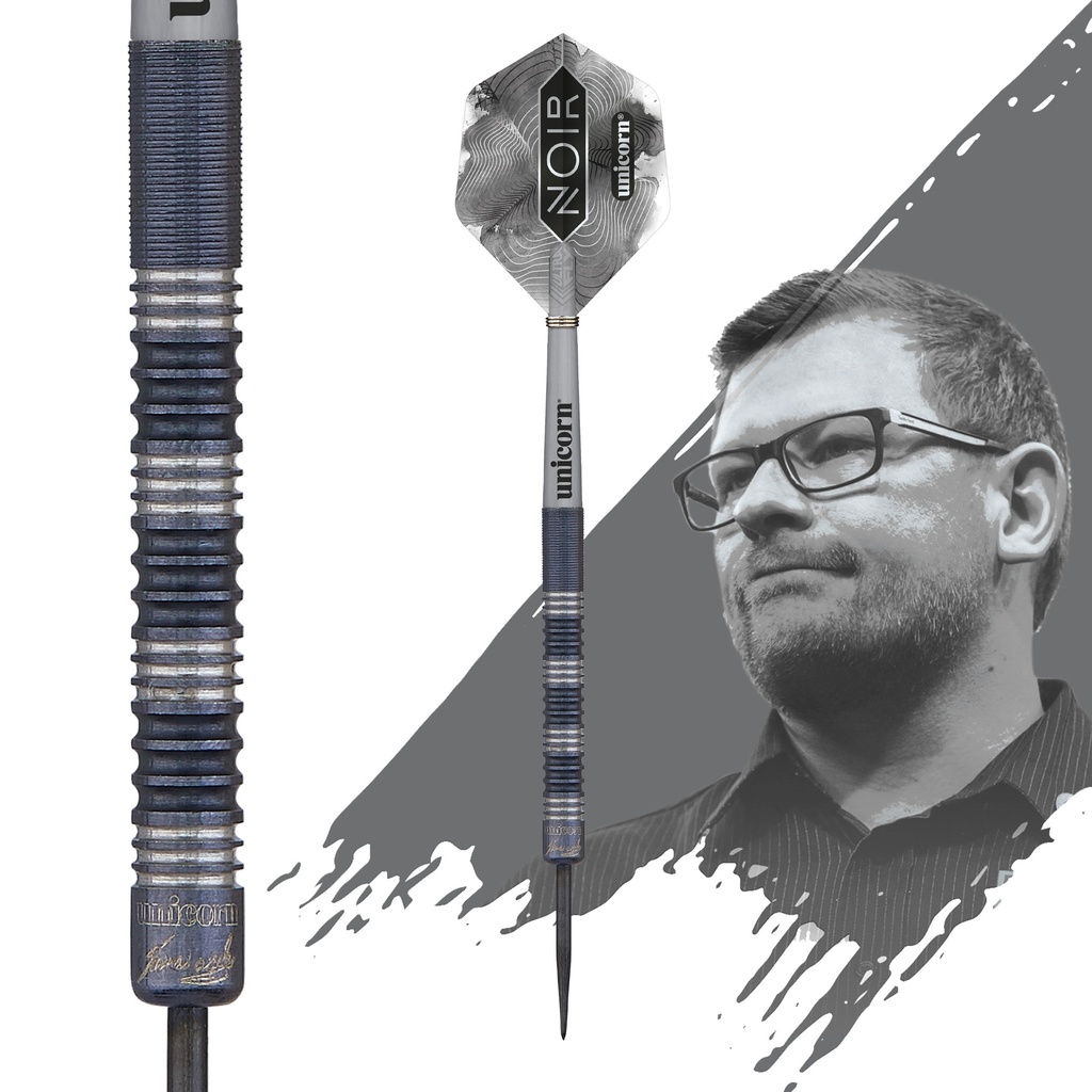 [27862] Unicorn NOIR James Wade Steel Dart Presentation Box (22 Gr.)