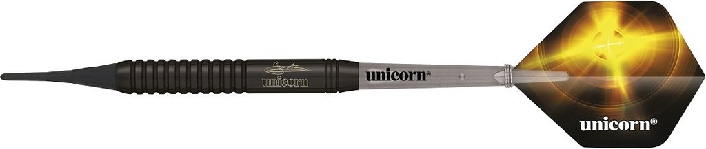 [23664] Unicorn Black Brass Gary Anderson Soft Darts (19 Gr.)