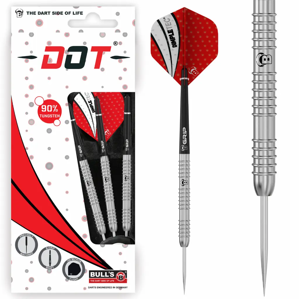 [13265] BULL'S Dot D8 90% Tungsten Steel Dart (25 Gr.)