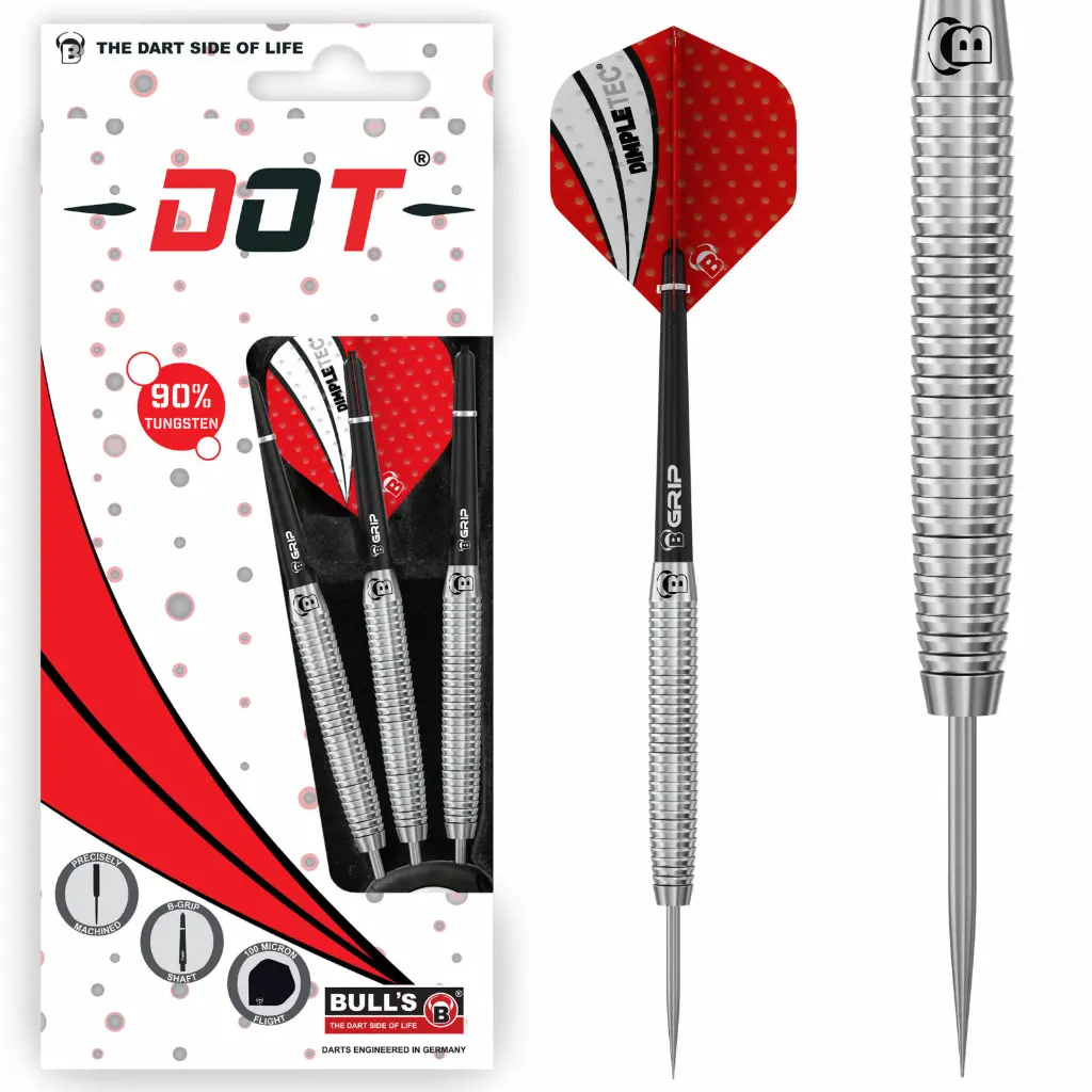 [13255] BULL'S Dot D7 90% Tungsten Steel Dart (25 Gr.)