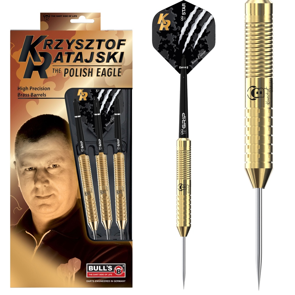 BULL'S Krzysztof Ratajski Brass Gold Steel Dart
