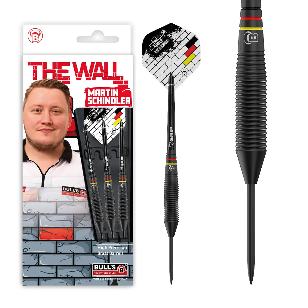 [12711] BULL'S Martin Schindler Black Brass Steeldart (21 g)