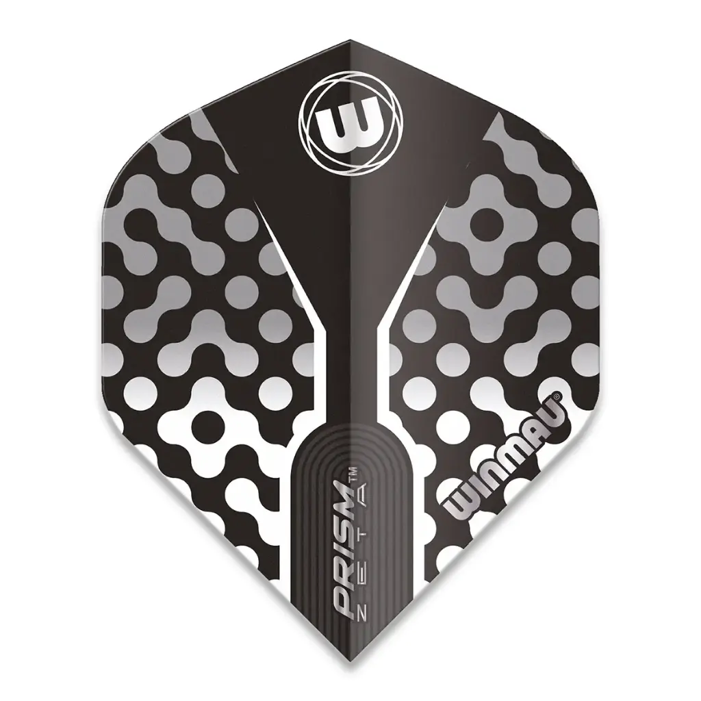 [729822] Flights Winmau Prism Zeta Black, Grey & White