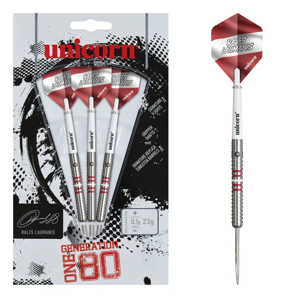 Unicorn Gen 180 Ralfs Laumanis 23g Steel Tip 90% Tungsten