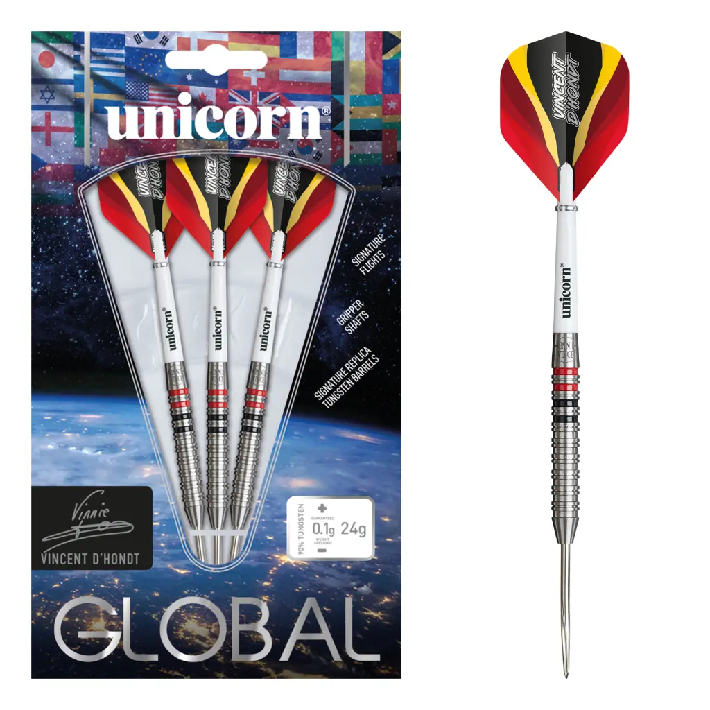 [01344] Unicorn Global Vincent D'Hondt 24g Steel Tip 90% Tungsten