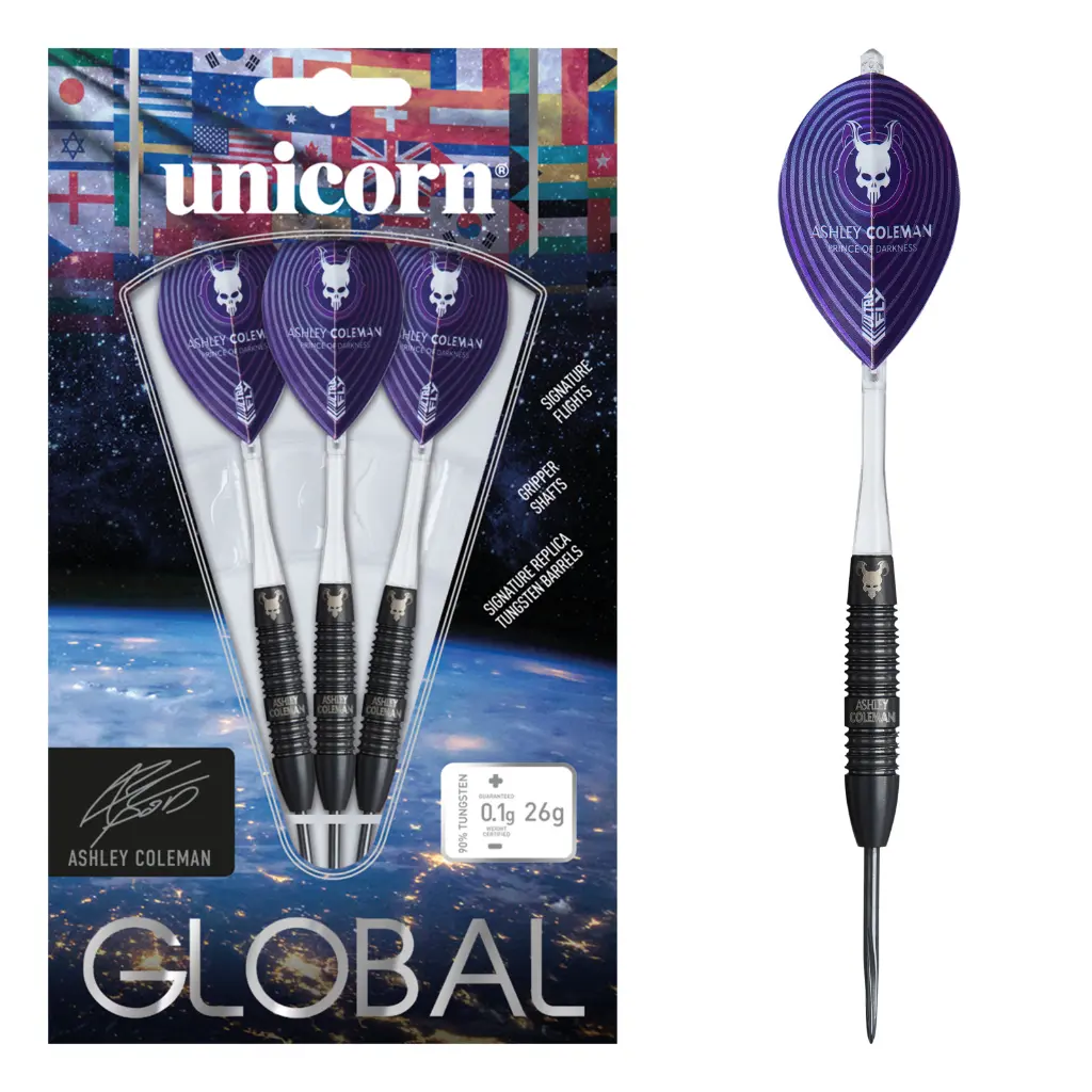 Unicorn Global Ashley Coleman 26g Steel Tip 90% Tungsten