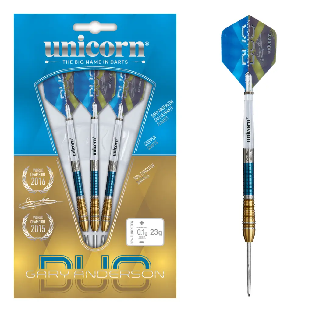 Unicorn Gary Anderson Phase 6 Duo 21g - 25g Steel Darts 90% Tungsten