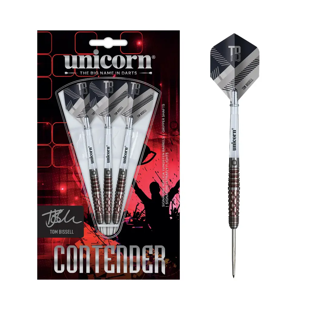 [01334] Unicorn Contender Tom Bissell Steel Dart