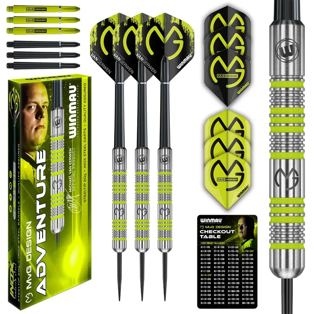 Winmau MvG Adventure Steeldart 20g Inox Steel