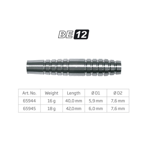 [65944] BULL'S BE-12 Soft Dart Barrel