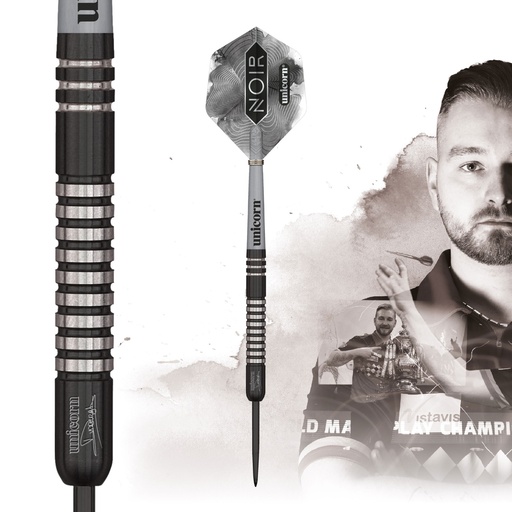 [27865] Unicorn NOIR Dimitri van den Bergh Steel Dart Presentation Box