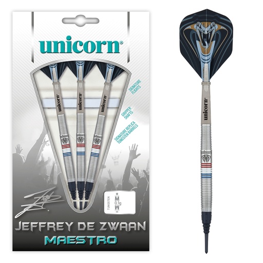 [04616] Unicorn Maestro Jeffrey de Zwaan P2 Black Soft Darts