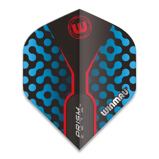 [729818] Flights Winmau Prism Zeta Black, Blue & Red 